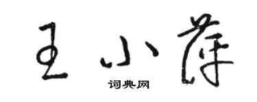 駱恆光王小萍草書個性簽名怎么寫