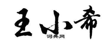 胡問遂王小希行書個性簽名怎么寫