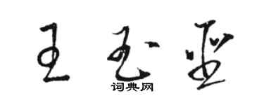 駱恆光王玉聖草書個性簽名怎么寫