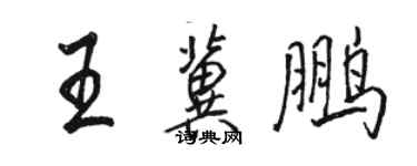 駱恆光王冀鵬行書個性簽名怎么寫