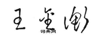 駱恆光王金衡草書個性簽名怎么寫