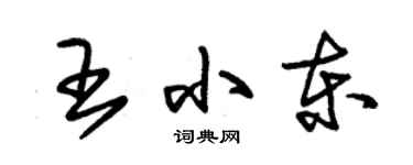 朱錫榮王小東草書個性簽名怎么寫