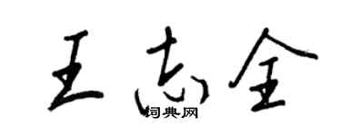 王正良王志全行書個性簽名怎么寫
