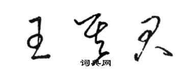 駱恆光王其君草書個性簽名怎么寫