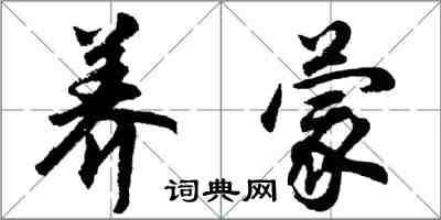 胡問遂養蒙行書怎么寫