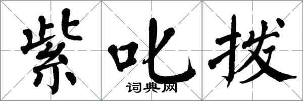 翁闓運紫叱撥楷書怎么寫