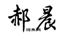 胡問遂郝晨行書個性簽名怎么寫