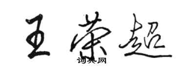 駱恆光王榮超行書個性簽名怎么寫