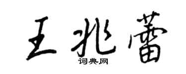 王正良王兆蕾行書個性簽名怎么寫