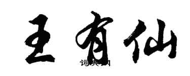 胡問遂王有仙行書個性簽名怎么寫