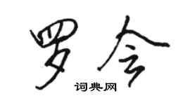 駱恆光羅會行書個性簽名怎么寫