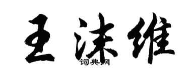 胡問遂王沫維行書個性簽名怎么寫