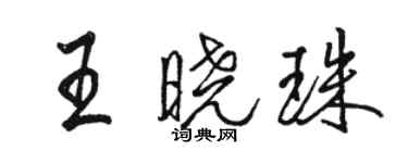 駱恆光王曉珠行書個性簽名怎么寫