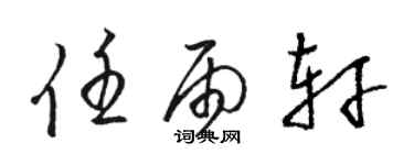 駱恆光任雨軒草書個性簽名怎么寫