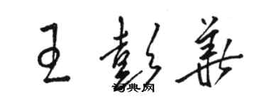 駱恆光王彭華草書個性簽名怎么寫