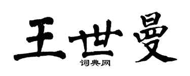 翁闓運王世曼楷書個性簽名怎么寫