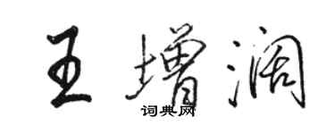 駱恆光王增闊行書個性簽名怎么寫