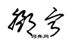 朱錫榮鄧寧草書個性簽名怎么寫