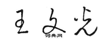 駱恆光王文光草書個性簽名怎么寫