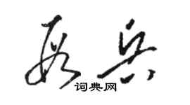 駱恆光段兵草書個性簽名怎么寫