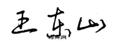 曾慶福王東山草書個性簽名怎么寫