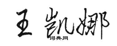 駱恆光王凱娜行書個性簽名怎么寫