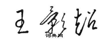 駱恆光王影超草書個性簽名怎么寫