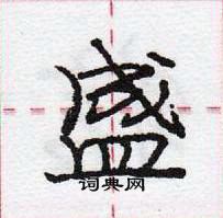 龐中華寫的硬筆行書盛