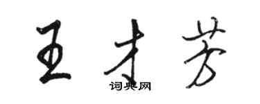 駱恆光王才芳行書個性簽名怎么寫