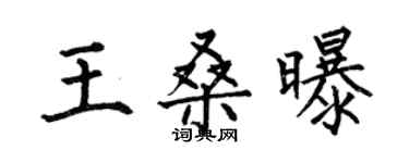何伯昌王桑曝楷書個性簽名怎么寫