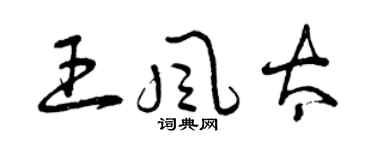 曾慶福王風太草書個性簽名怎么寫