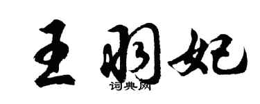 胡問遂王羽妃行書個性簽名怎么寫