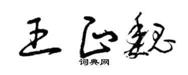 曾慶福王正魏草書個性簽名怎么寫