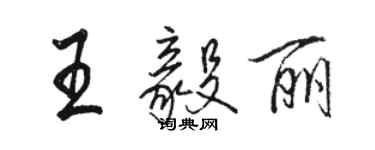 駱恆光王毅麗行書個性簽名怎么寫