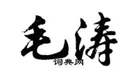 胡問遂毛濤行書個性簽名怎么寫
