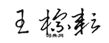 駱恆光王棕耘草書個性簽名怎么寫