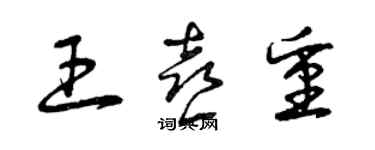 曾慶福王喜重草書個性簽名怎么寫