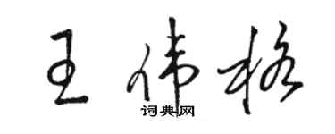 駱恆光王偉格草書個性簽名怎么寫