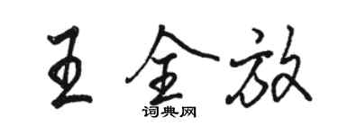 駱恆光王全放行書個性簽名怎么寫