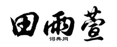 胡問遂田雨萱行書個性簽名怎么寫