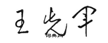 駱恆光王先軍草書個性簽名怎么寫