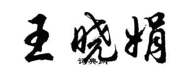 胡問遂王曉娟行書個性簽名怎么寫