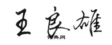 駱恆光王良雄行書個性簽名怎么寫