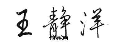 駱恆光王靜洋行書個性簽名怎么寫