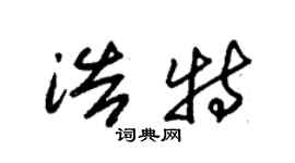 朱錫榮浩特草書個性簽名怎么寫