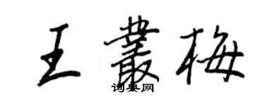 王正良王叢梅行書個性簽名怎么寫