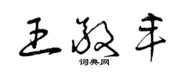 曾慶福王敬豐草書個性簽名怎么寫