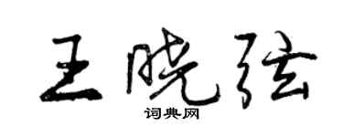 曾慶福王曉弦行書個性簽名怎么寫