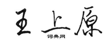 駱恆光王上原行書個性簽名怎么寫