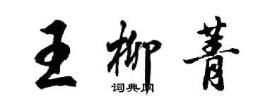 胡問遂王柳菁行書個性簽名怎么寫